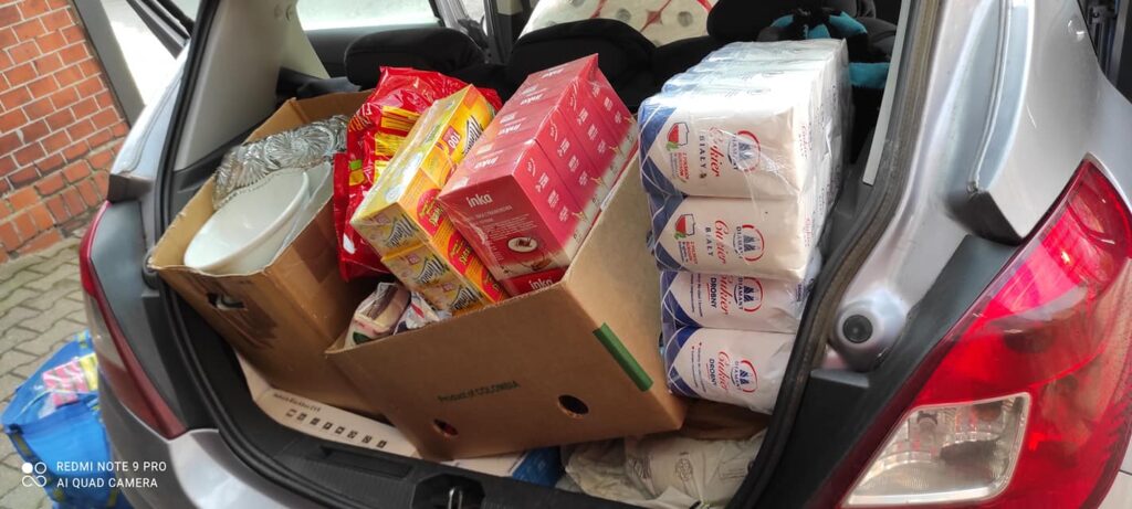 Towary podarowane dla uchodźców