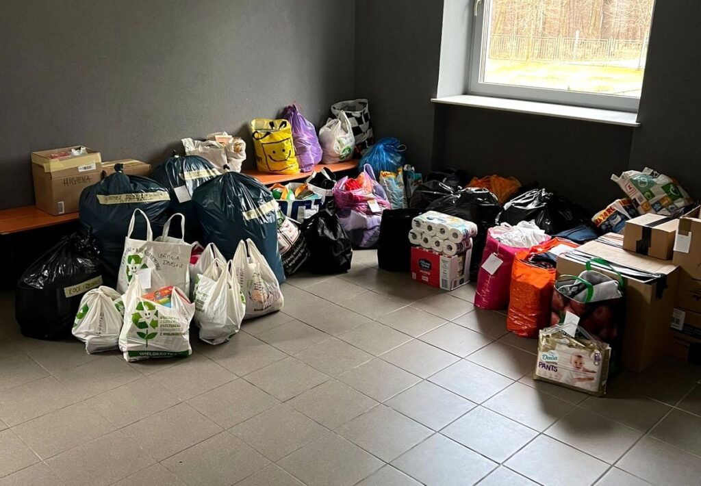 Towary podarowane dla uchodźców