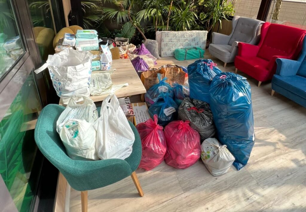 Towary podarowane dla uchodźców