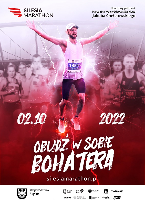 Plakat wydarzenia biegowego Silesia Marathon