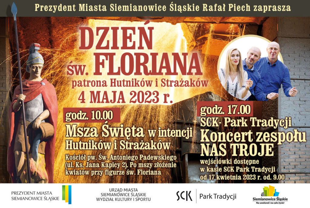 Plakat informujący o uroczystościach 4 maja