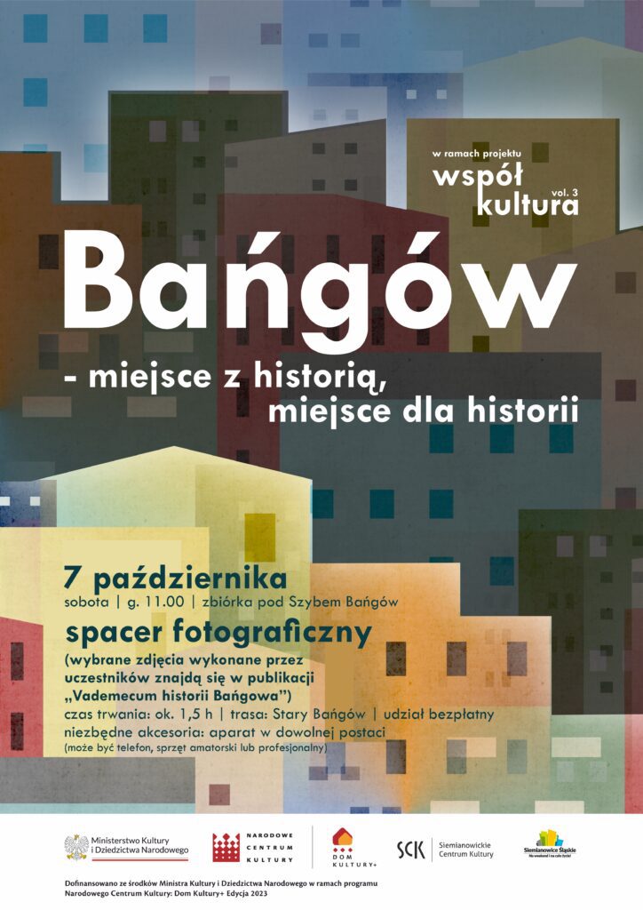 Plakat promujący spacer w ramach projektu - Bańgów miejsce z historią miejsce dla historii - współkultura 2023