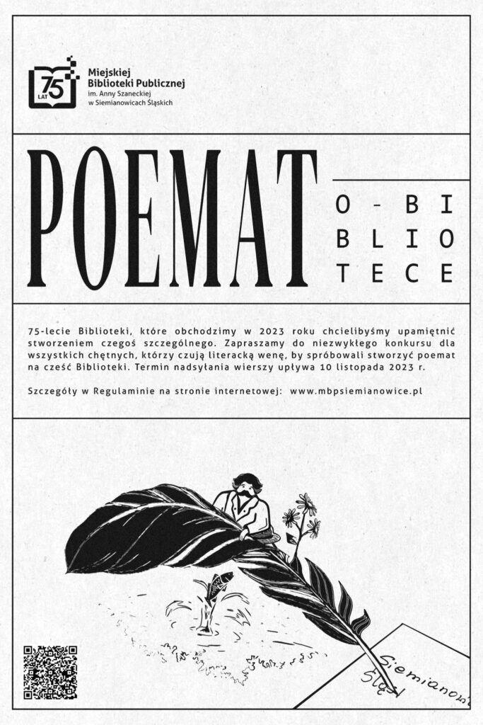Afisz informujący o konkursie poetyckim