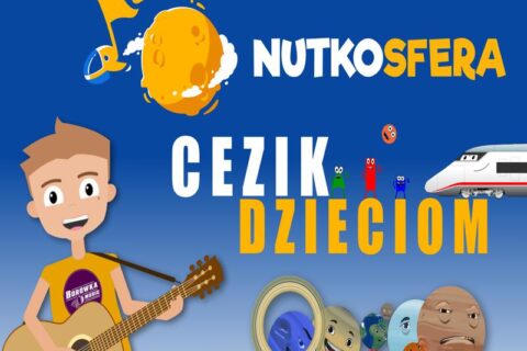 Kolorowa grafika reklamująca koncert NutkoSfera - CeZik dzieciom