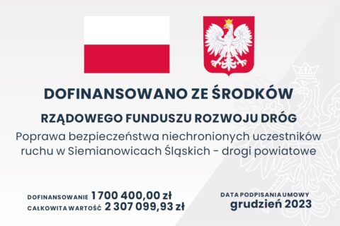 Poprawa bezpieczeństwa niechronionych uczestników ruchu w Siemianowicach Śląskich - drogi powiatowe