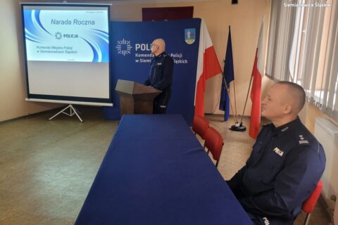 Spotkanie podsumowujące pracę siemianowickiej policji w roku 2023.