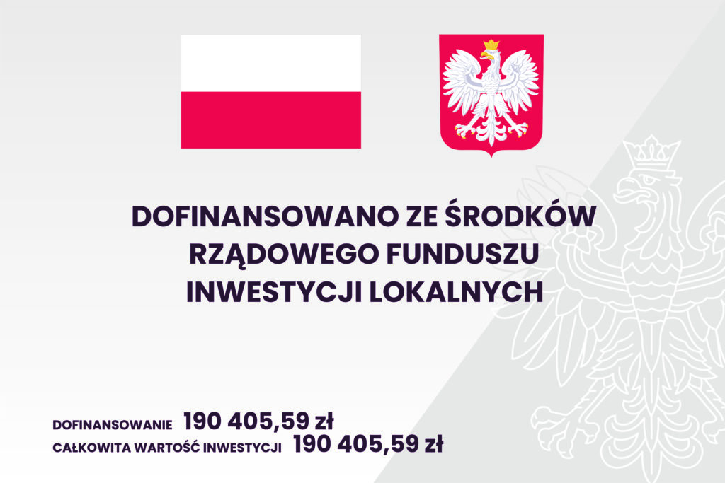 Plakat informacyjny dotyczący zadania " Wykonanie parkingu osiedlowego przy ulicy Niepodległości 58"