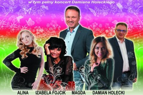 Afisz zapraszający na koncert Śląskich Przebojów na Dzień Kobiet w SCK - Bytków