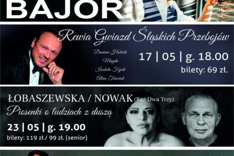 Plakat zapraszający na majowe koncerty w SCK - Bytków
