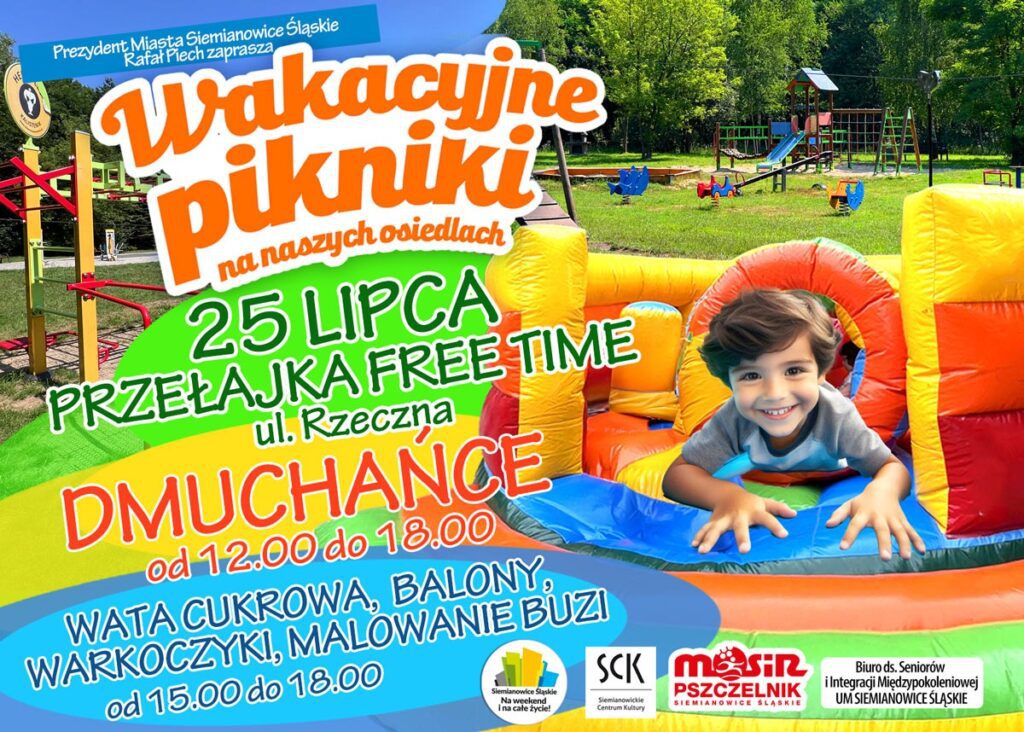 Plakat informujący o pikniku na Przełajce