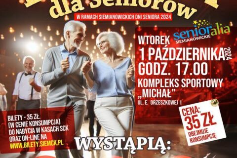 Afisz zapraszający na Śląsko-góralską biesiadę dla seniorów w KS "Michał"