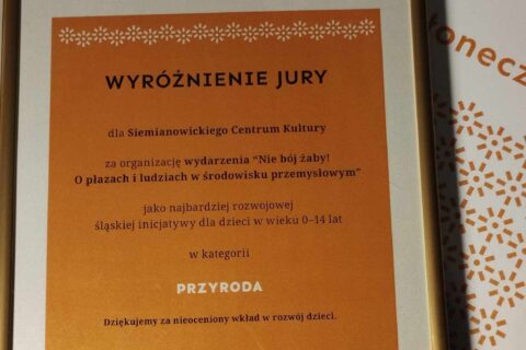 Dyplom za Wyróżnienie Jury dla SCK