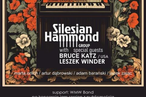 Afisz zapraszający na koncert Silesian Hammond Group w SCK - Bytków