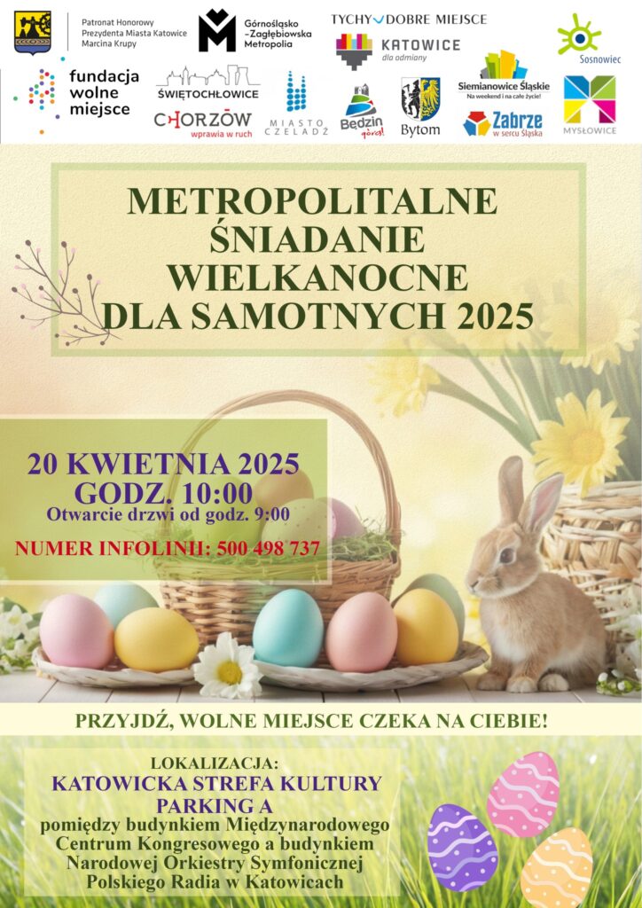 Plakat promujący Metropolitalne Śniadanie Wielkanocne