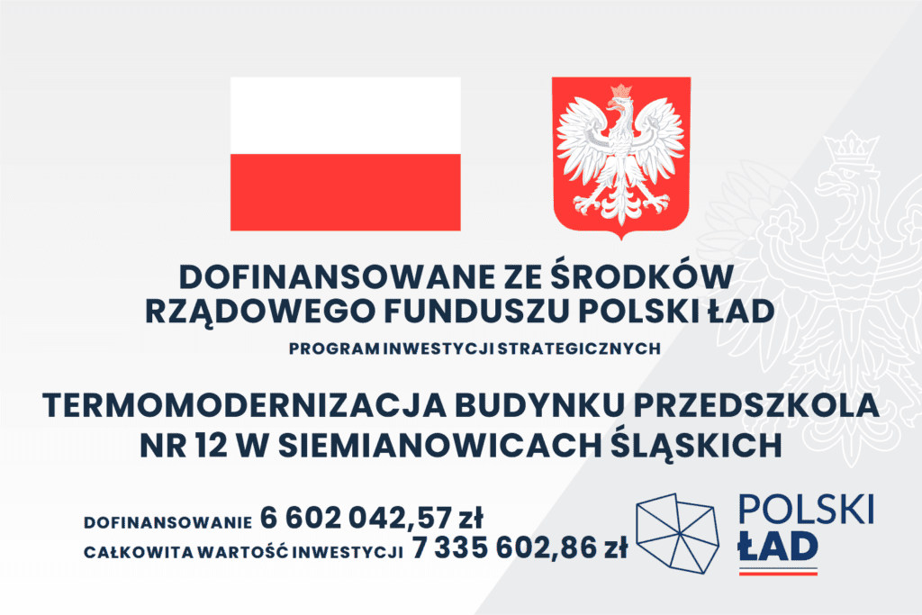 Plakat Termomodernizacja Przedszkola nr 12