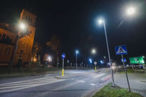 Doświetlone przejście przy ul. Kościelnej