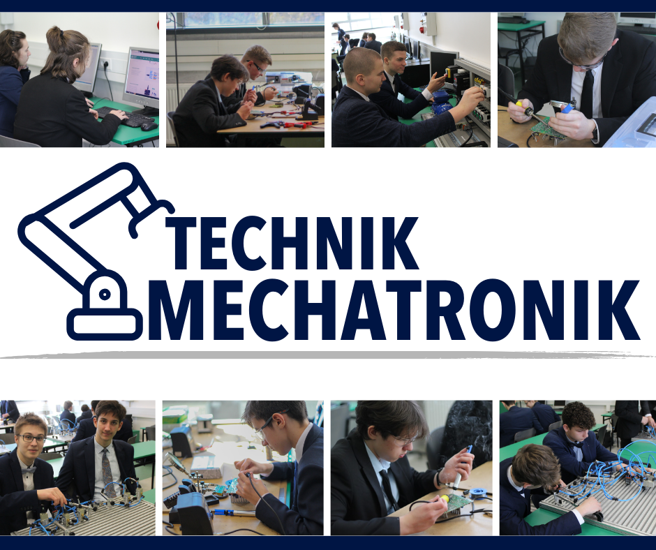 Grafika promująca zawód technik mechatronik