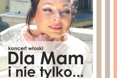Plakat reklamujący koncert z wizerunkiem artystki Joanny Wolańskiej