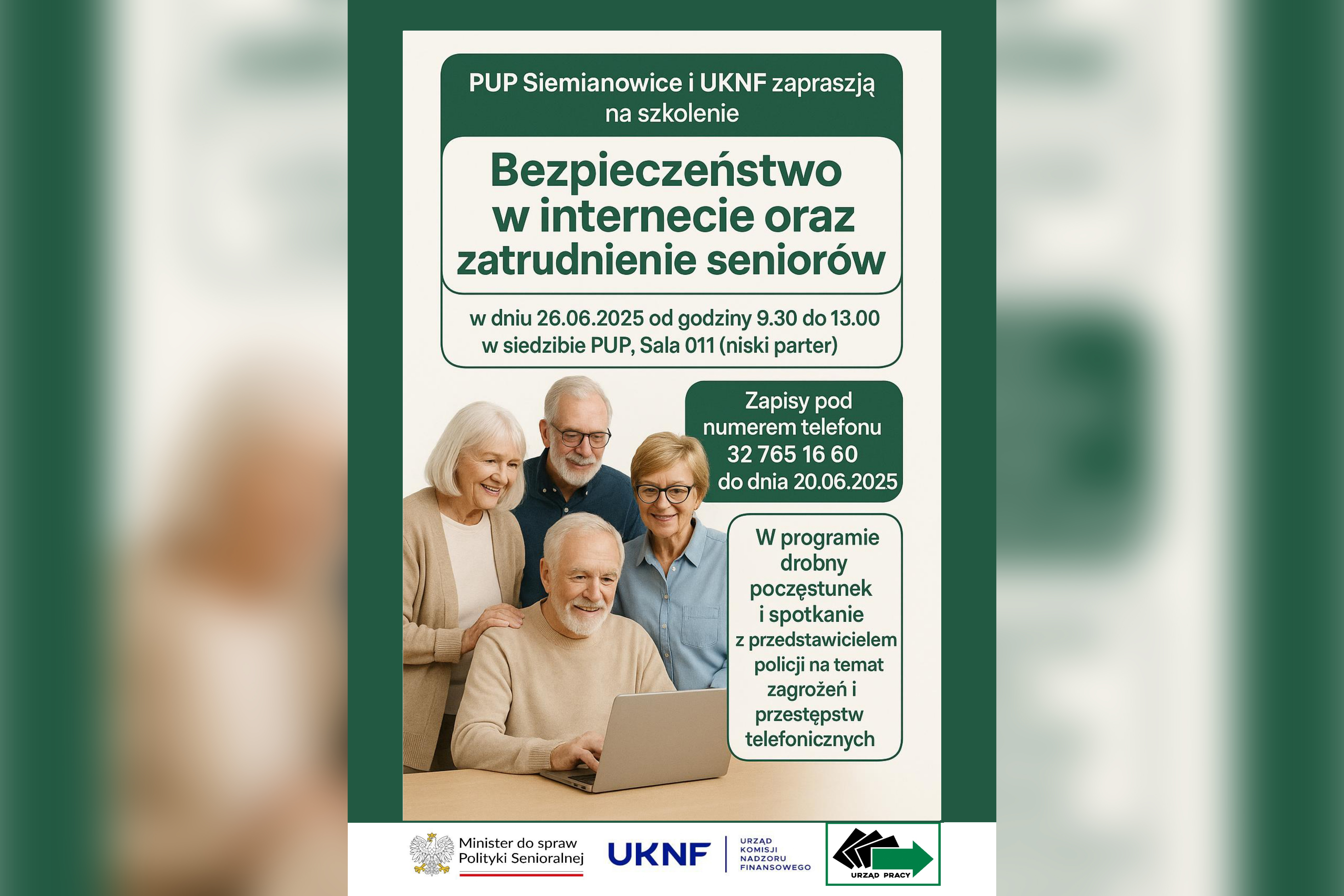 PUP zaprasza seniorów na bezpłatne szkolenie