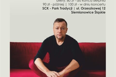 Afisz zapraszający na koncert Czesława Mozila w SCK- Parku Tradycji