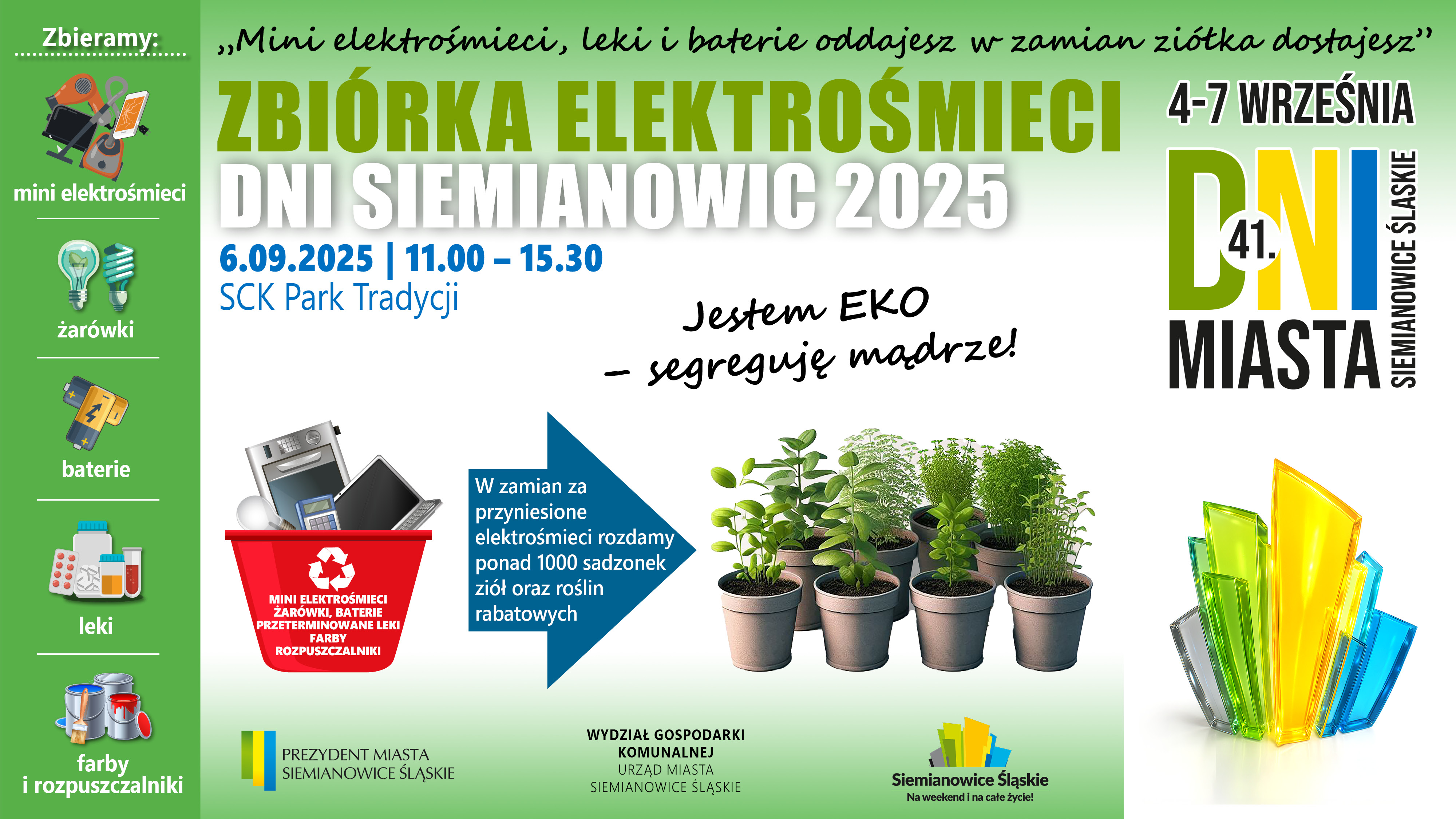 Zielona wymiana na 41. Dni Miasta – przyjdź z odpadami, odbierzesz sadzonki