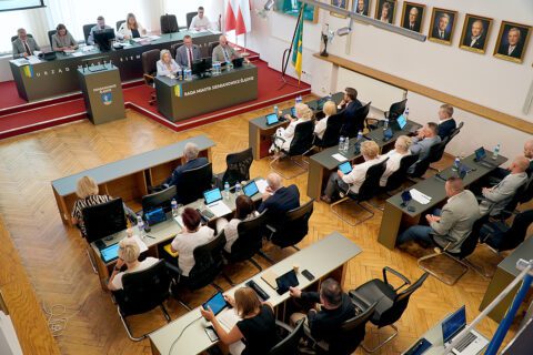 Radni podczas XXII Sesji Rady Miasta Siemianowic Śląskich.