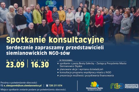 Grafika z zaproszeniem na spotkanie