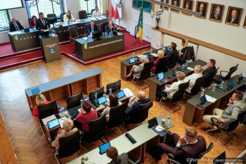 Radni podczas 23. Sesji Rady Miasta Siemianowic Śląskich.