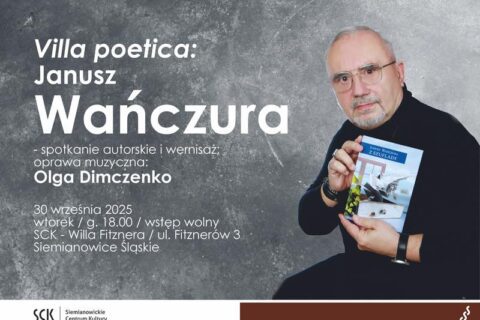 Plakat zapraszający na spotkanie autorskie z cyklu Villa Poetica