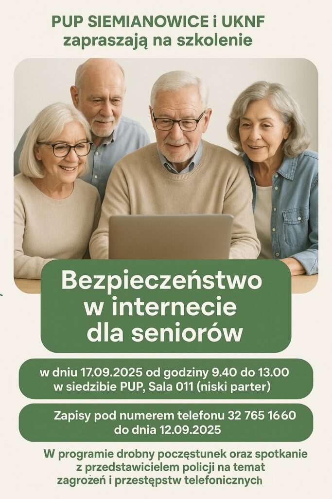 Plakat zapowiadający szkolenie