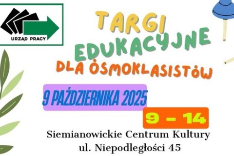 Grafika zapowiadająca targi edukacyjne