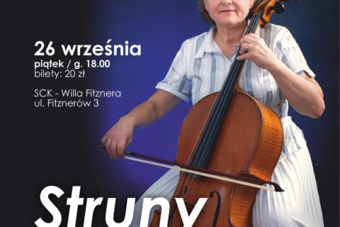 Plakat zapraszający na koncert "Struny tańczące"