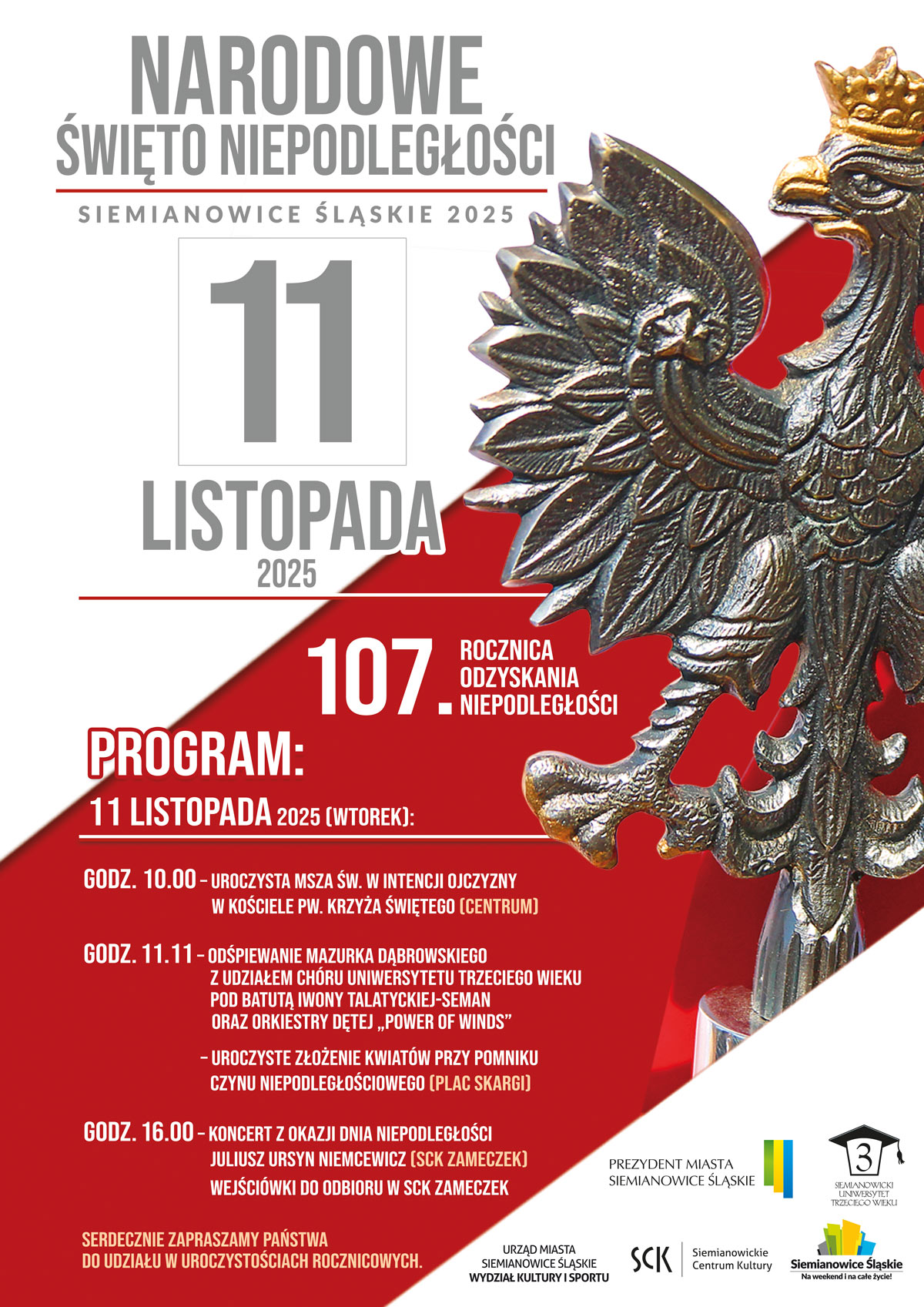 Narodowe Święto Niepodległości – program obchodów uroczystości