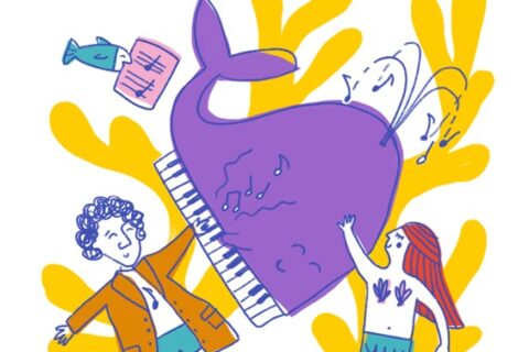 Plakat informujący o spektaklu muzycznym Frycek i czerwone serduszko w SCK - Bytków