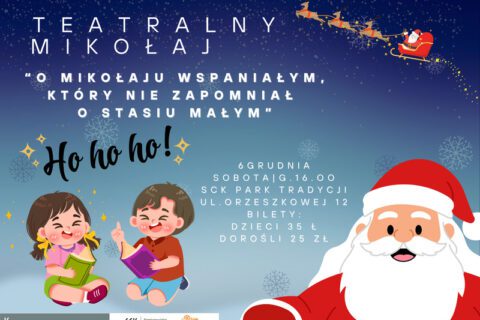 Plakat zapraszający na Teatralnego Mikołaja