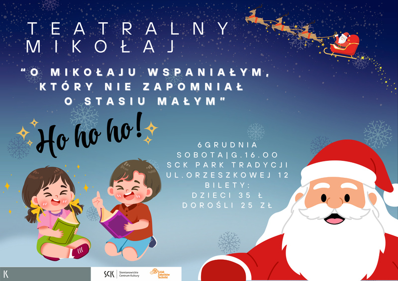 Teatralny Mikołaj w SCK Park Tradycji