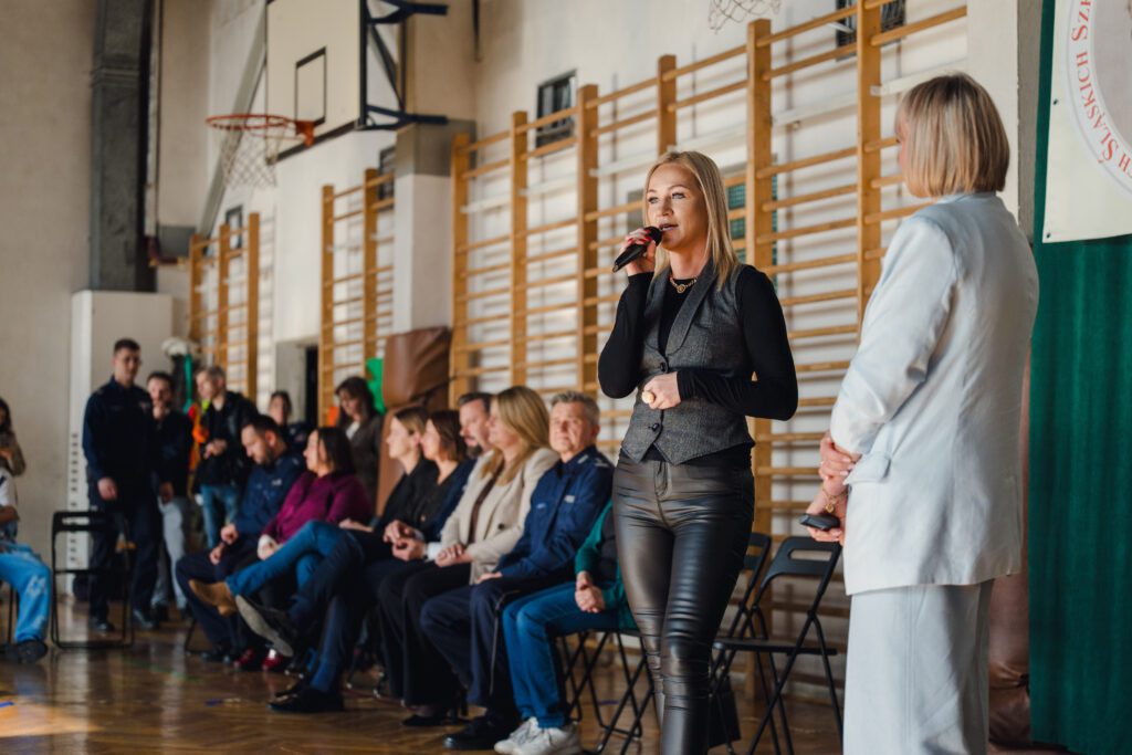 Joanna Maj, psycholog OIK podczas swojego wystapienia