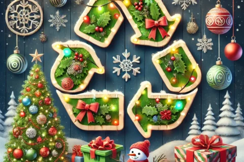 Znaczek recyklingu w świątecznej odsłonie