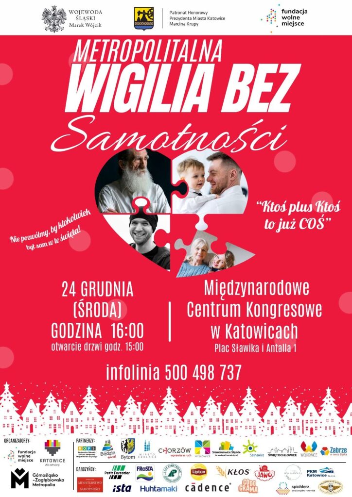 Grafika zapowiadająca wigilię bez samotności