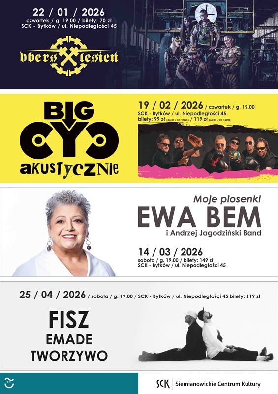 Koncertowy początek 2026 roku na Bytkowie - plakat