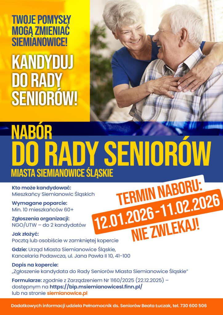 12 stycznia rusza nabór do Rady Seniorów