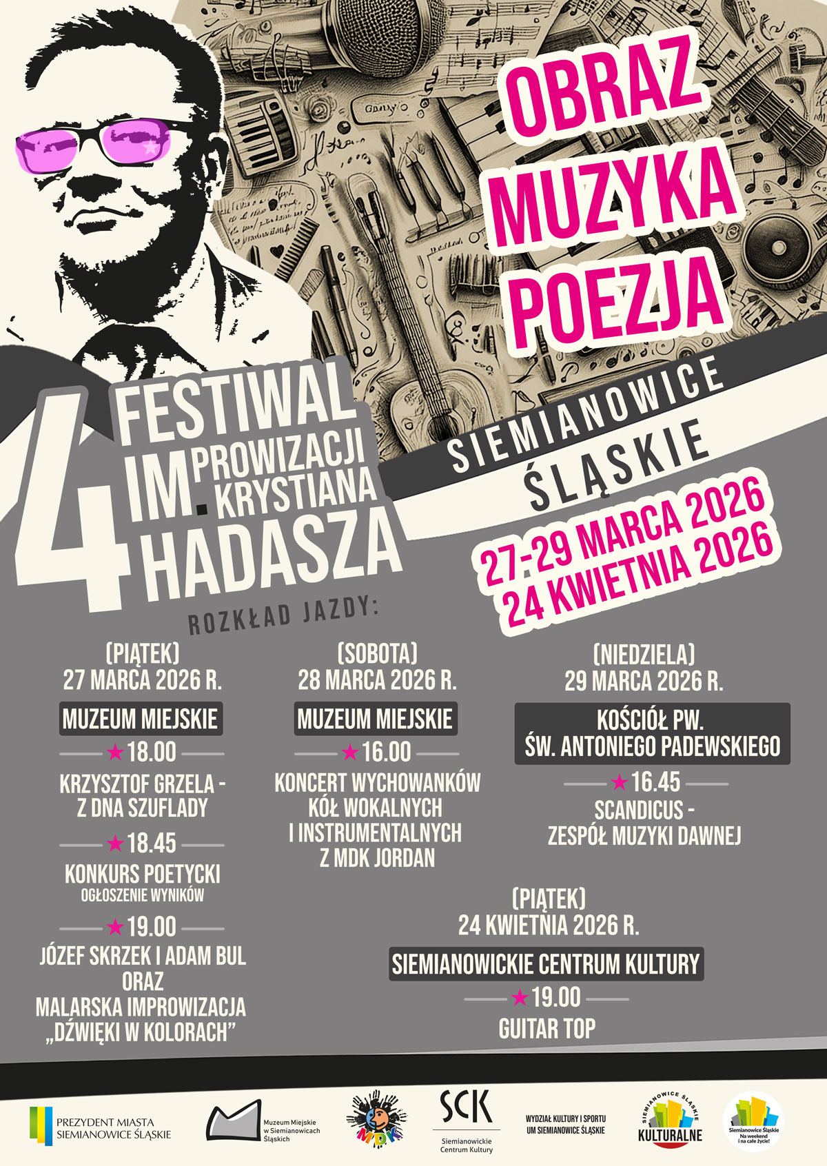 Konkurs „Poetyckie Improwizacje” w ramach IV Festiwalu im. Krystiana Hadasza wystartował