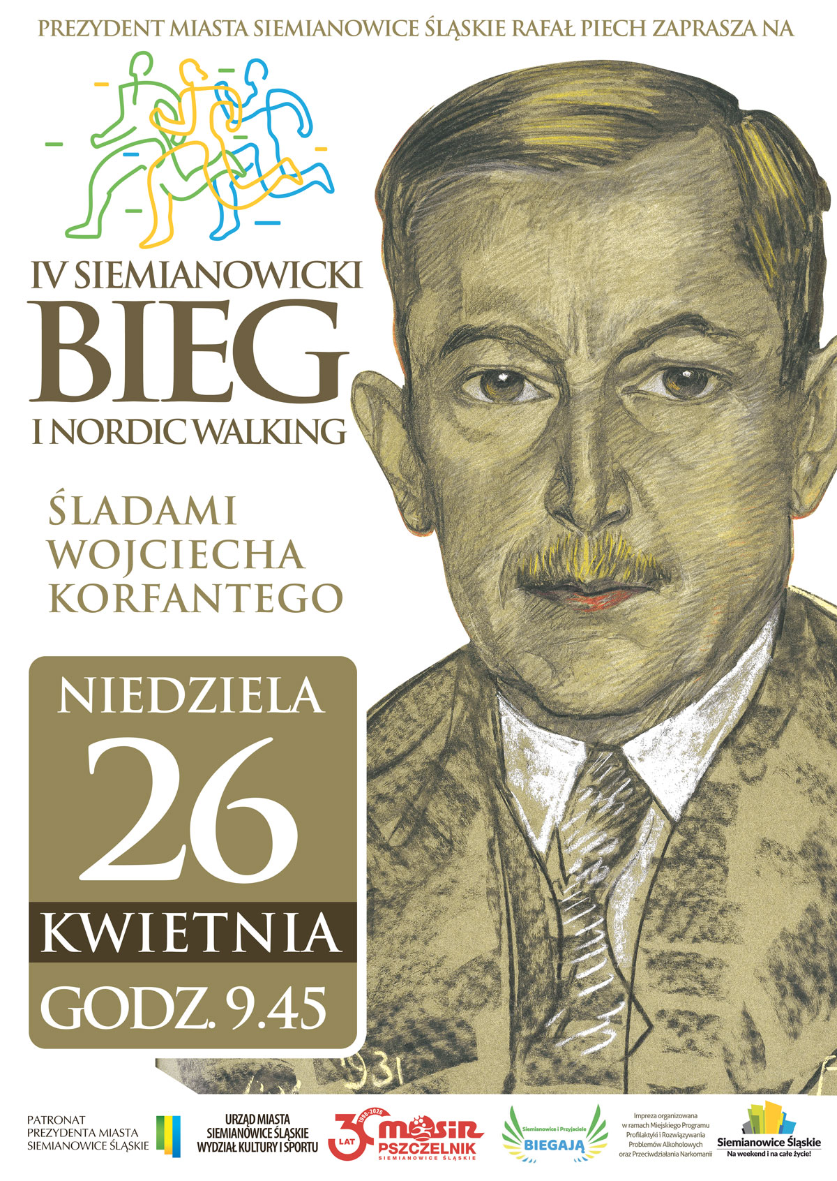 IV Siemianowicki Bieg i Nordic Walking „Śladami Wojciecha Korfantego” już w tę niedzielę!