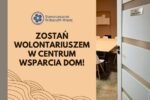 Grafika z napisem zostań wolontariuszem