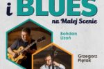 Plakat koncertu jazzowego „Jazz i Blues na Małej Scenie”. W górnej części duży napis: „JAZZ i BLUES na Małej Scenie”. Poniżej znajdują się zdjęcia dwóch muzyków: Bohdana Lizonia grającego na gitarze oraz Grzegorza Piętaka grającego na kontrabasie. Wydarzenie odbędzie się 9 czerwca 2026 roku (wtorek) o godzinie 18:00. Miejsce: SCK – Park Tradycji, ul. Orzeszkowej 12, Siemianowice Śląskie. Cena biletu: 35 zł. Na dole plakatu widoczne są logotypy Siemianowickiego Centrum Kultury i Szlaku Zabytków Techniki.