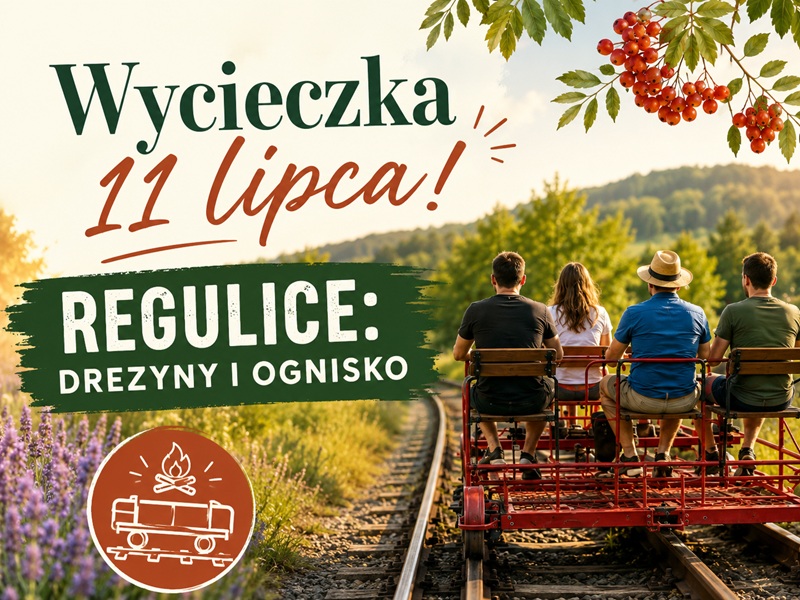 Rodzinna wyprawa na drezyny i ognisko. SCK zaprasza na wycieczkę do Regulic
