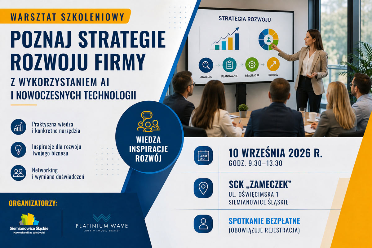 Warsztat szkoleniowy – poznaj strategie rozwoju firmy z wykorzystaniem AI i nowoczesnych technologii
