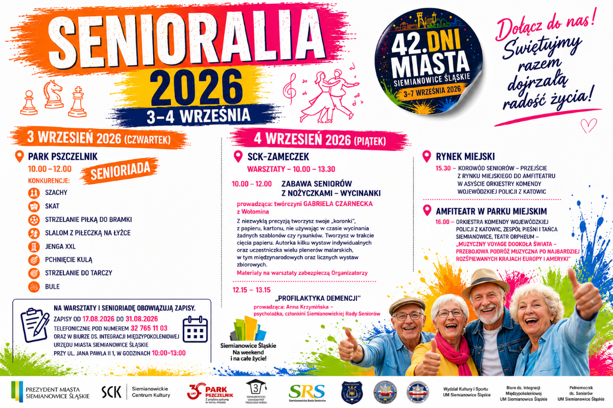 Senioralia 2026. Będą warsztaty, sport i muzyczna podróż dookoła świata