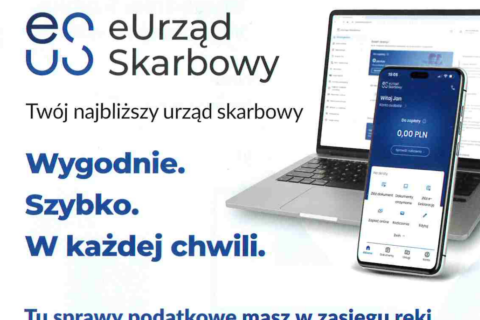 eUrząd Skarbowy plakat promujący elektroniczne usługi Urzędu Skarbowego