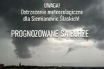 ostrzeżenie przed burzami